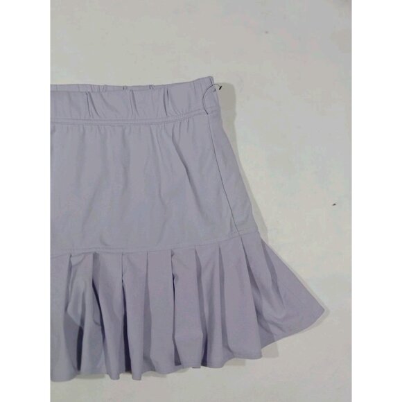 T By Talbots Performance Interlock Pleated Skort Skirt Size Large Purple UPF 50+ - Picture 2 of 10